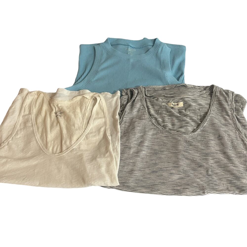 Madewell J. Crew American Eagle Lot of 3 Knit Tank Tops Casual Vacation XS/M